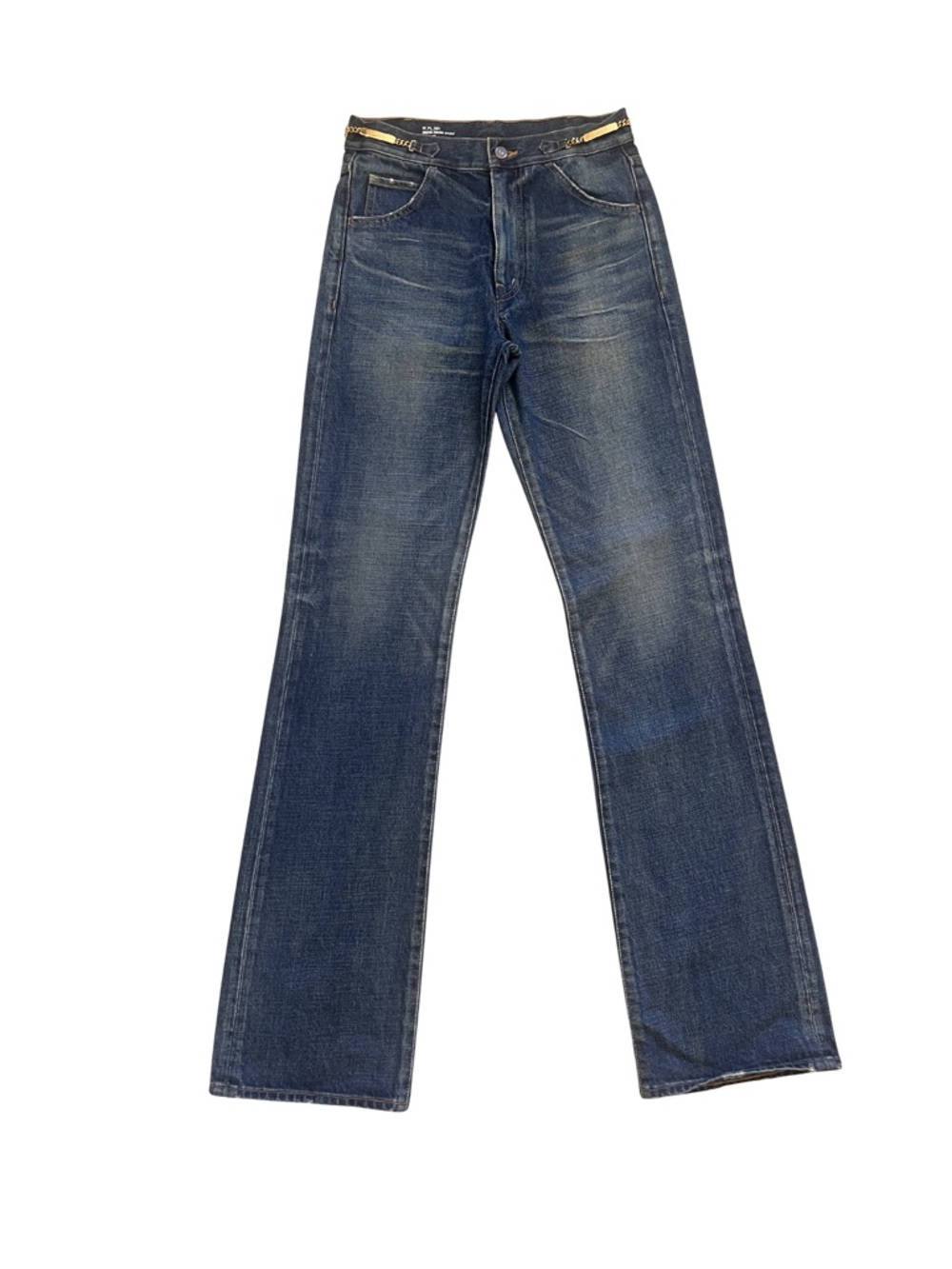Celine Triomphe Chain Detail Jeans – Gold Chain Waist – Designer Denim